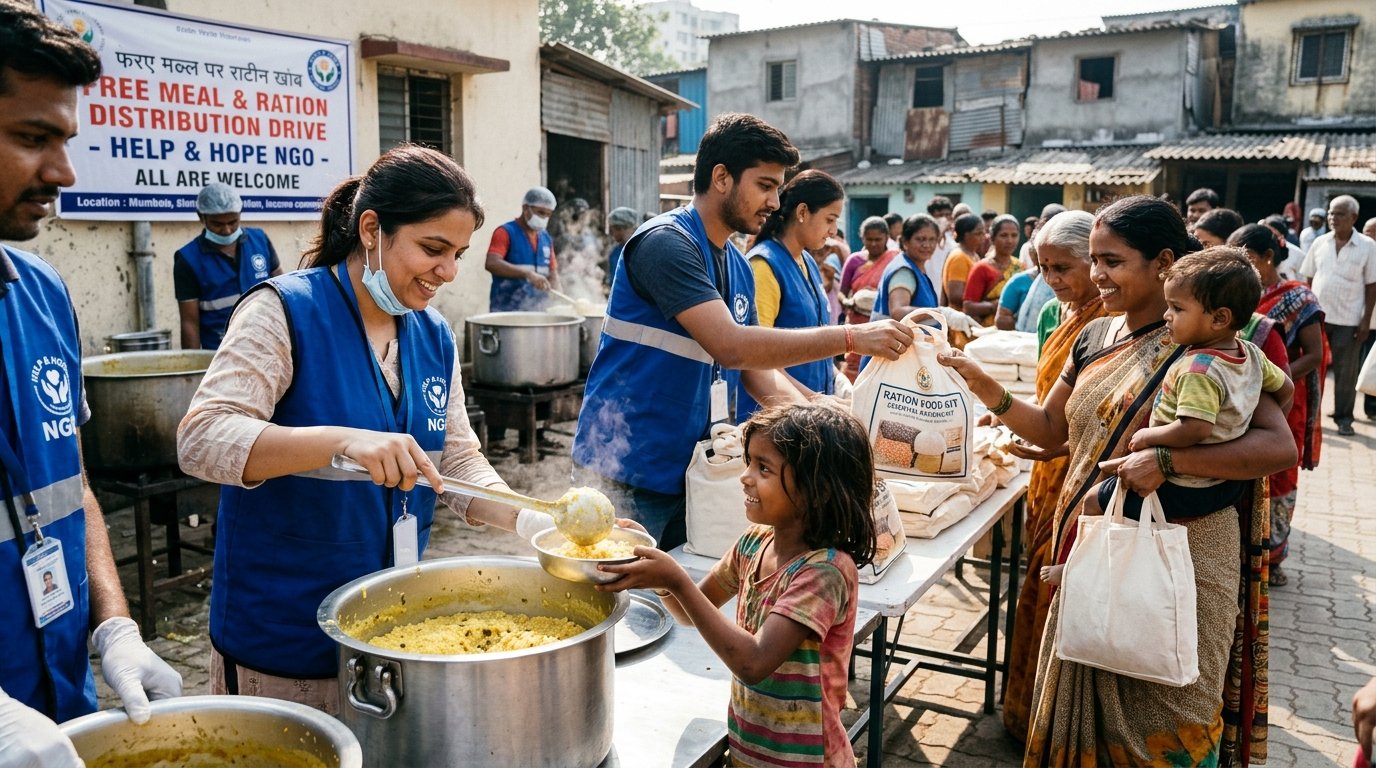 Poshan Anna Seva â€” Free Meal & Ration Distribution